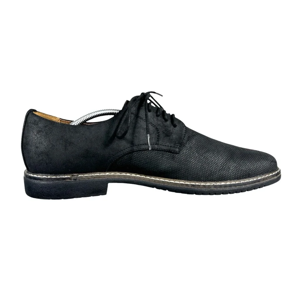 Freeman Milton Men's Black Derby Dress Shoes – Foam Insole, Size 11M‎
